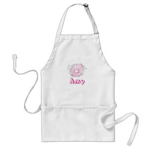 Outline art - fuchsia daisy, Amy colouring apron