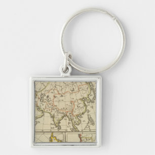 Outline Asia, S America, etc Key Ring
