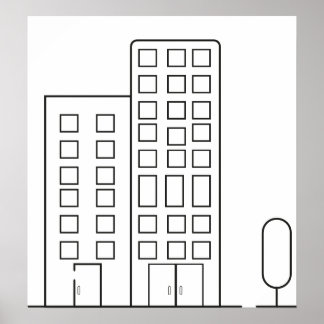 Outline Building poster