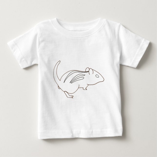 Outline drawing of chipmunk on tshirts (Front)