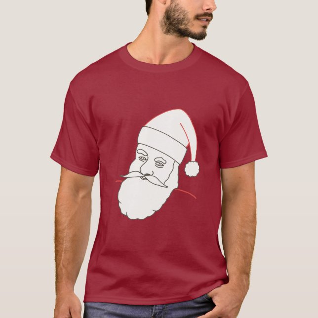 Outline Drawing, Santa Claus t shirts (Front)
