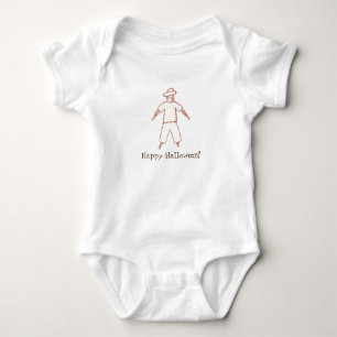 Outline Drawing Scarecrow Happy Halloween Shirts