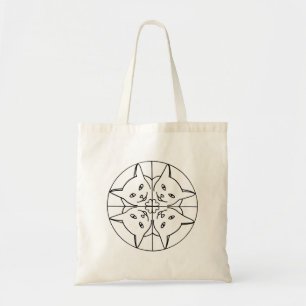 Outline Heart Cats Mandala Kaleidoscope Bags