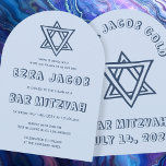 OUTLINE LETTERS STAR Arch Custom Bar Mitzvah Invitation<br><div class="desc">Perfect card to announce a bar or bat mitzvah! Hand made art for you with star of david on the front and back side! FULLY CUSTOMIZABLE! Click on “Personalise” above to edit the text. Click "edit using design tool" to adjust the fonts, colours and placements and to delete the back...</div>