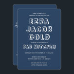 OUTLINE LETTERS STAR OF DAVID Custom Bar Mitzvah Invitation<br><div class="desc">Perfect card to announce a bar or bat mitzvah! Hand made art for you with star of david on the front and back side! FULLY CUSTOMIZABLE! Click on “Personalise” above to edit the text. Click "edit using design tool" to adjust the fonts, colours and placements and to delete the back...</div>