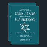 OUTLINE LETTERS STAR OF DAVID Custom Bar Mitzvah Invitation<br><div class="desc">Perfect card to announce a bar or bat mitzvah! Hand made art for you with star of david on the front and back side! FULLY CUSTOMIZABLE! Click on “Personalise” above to edit the text. Click "edit using design tool" to adjust the fonts, colours and placements and to delete the back...</div>