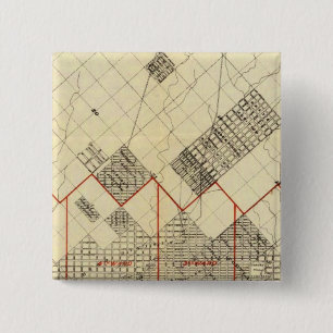 Outline Map of Duluth and Suburbs 15 Cm Square Badge