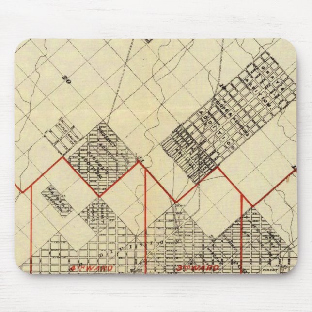 Outline Map of Duluth and Suburbs Mouse Pad (Front)