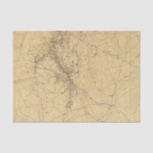 Outline Map of Washoe District, Nevada Tissue Paper