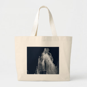 outline of a blue night large tote bag