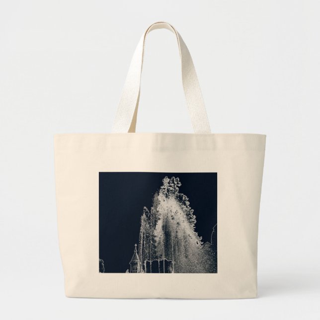 outline of a blue night large tote bag (Front)