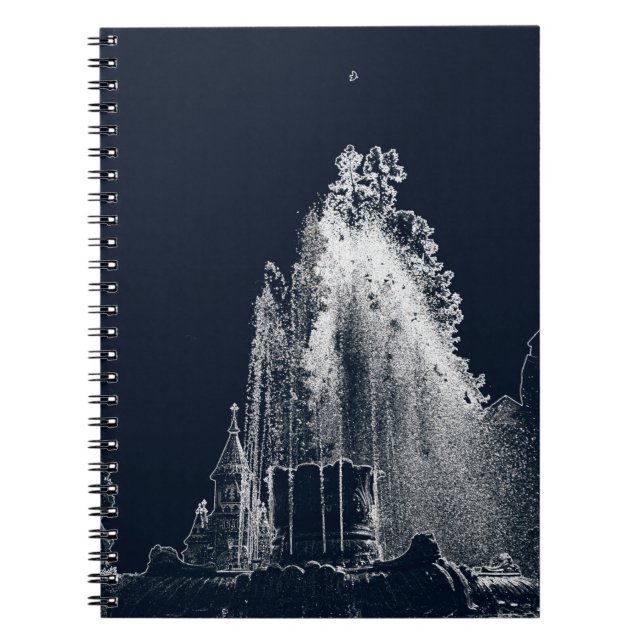 outline of a blue night notebook (Front)