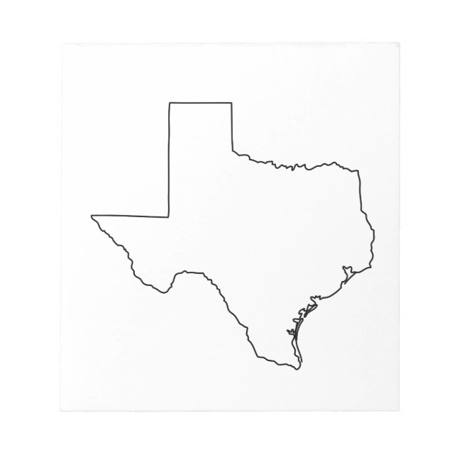 Outline of Texas Collection Notepad (Front)