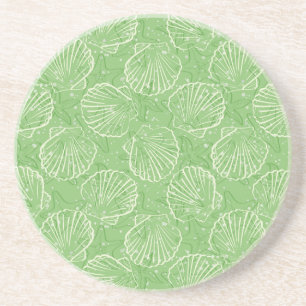 Outline seashells coaster