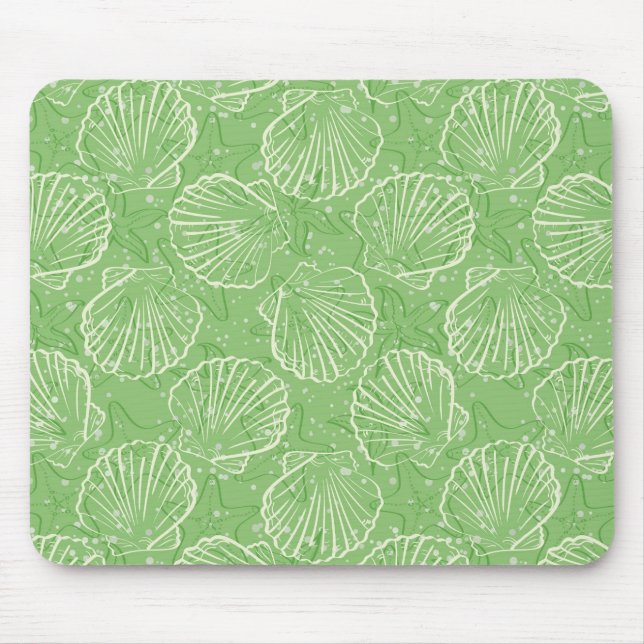 Outline seashells mouse pad (Front)