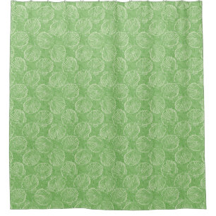 Outline seashells shower curtain