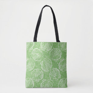 Outline seashells tote bag