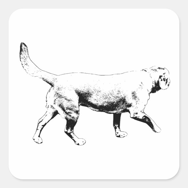outline stride square sticker (Front)