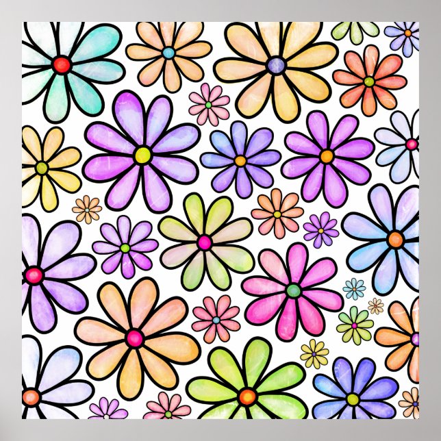 Outlined Floral Print (Front)