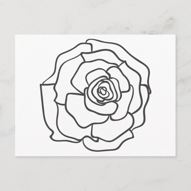 Outlined Flower Postcard (Front)