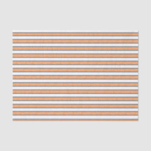 Outlined Grey and Static Orange Stripes Tissue Paper