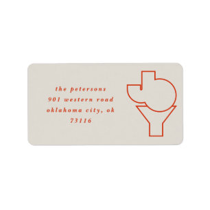 Outlined Joy Return Address Label