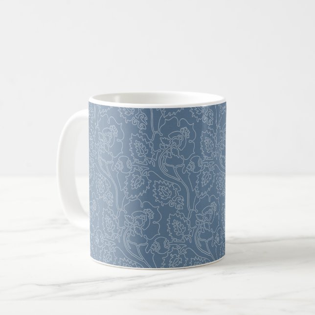 Outlined Renaissance Floral Coffee Mug (Front Left)