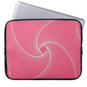 outlined square vortex in velvet pink laptop sleeve