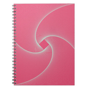 outlined square vortex in velvet pink notebook