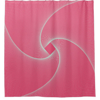 Outlined square vortex, velvet pink. shower curtain