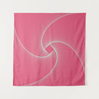Outlined square vortex, velvet pink. tapestry