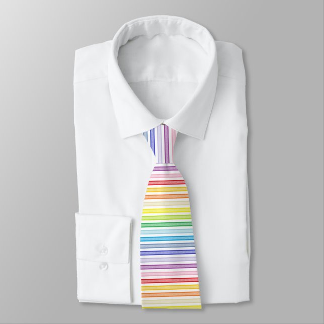 Outlined Stripes Broader Spectrum Rainbow Tie (Tied)