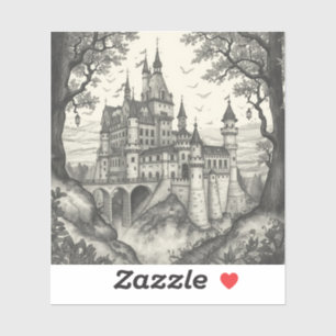 outlines of fairy tale castles and enchanted lands