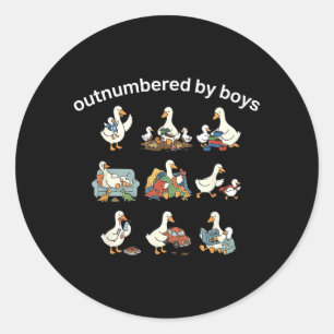 Outnumbered Classic Round Sticker