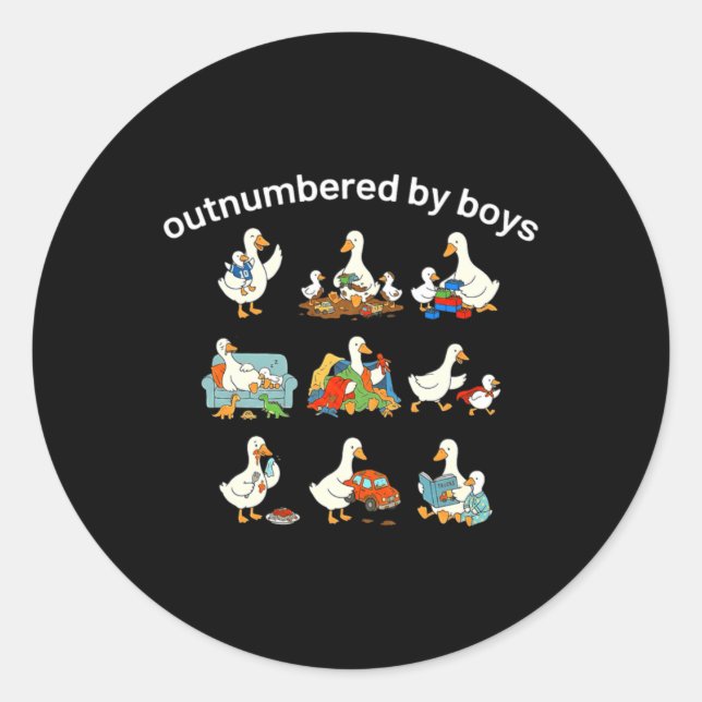 Outnumbered Creative Classic Round Sticker (Front)