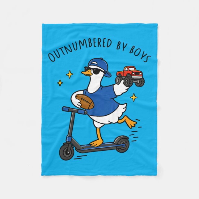 Outnumbered Fleece Blanket (Front)