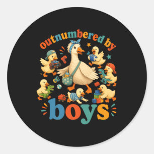 Outnumbered Wall Art Classic Round Sticker