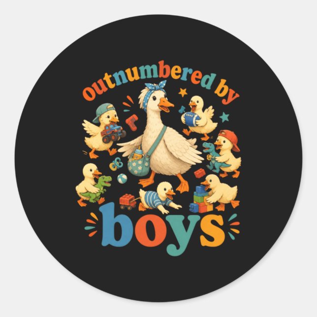 Outnumbered Wall Art Classic Round Sticker (Front)