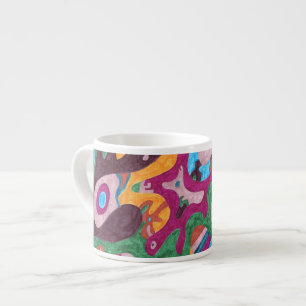 "Outpouring" Abstract Art Espresso Cup