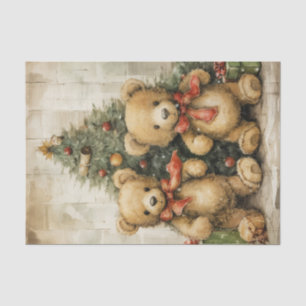 Outrageously Adorable Christmas Teddy Bears Tissue Paper