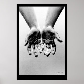 outreached hands poster