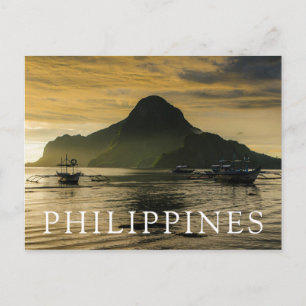 Outrigger At Sunset Postcard