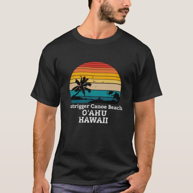 Outrigger Canoe Beach gift T-Shirt (Front)