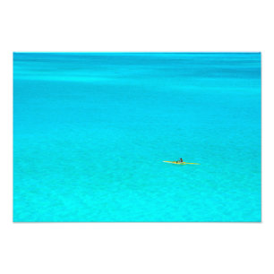 Outrigger canoe in Bora Bora photo print