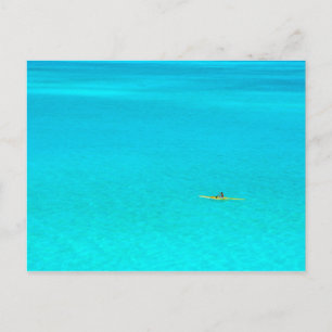 Outrigger canoe in Bora Bora postcard