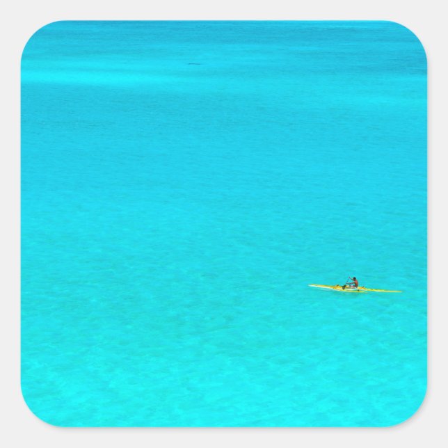 Outrigger canoe in Bora Bora sticker (Front)