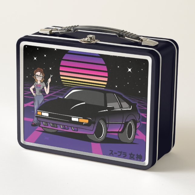 Outrun Supra Goddess Metal Lunch Box (Front)