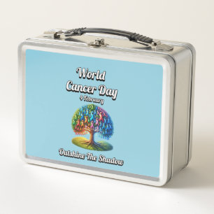 Outshine the Shadow. World Cancer Day Metal Lunch Box