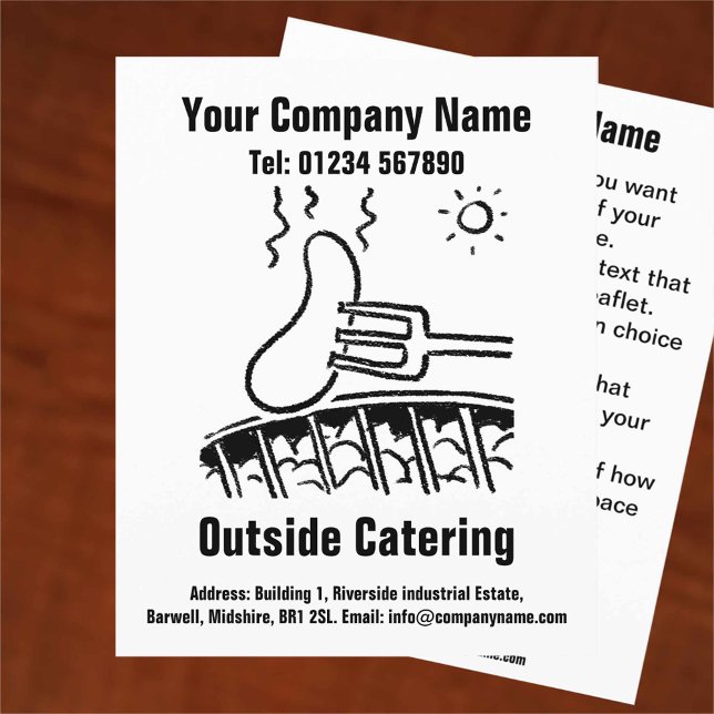 Outside Catering Cartoon Design Flyer (Creator Uploaded)