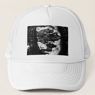 outside goes in trucker hat